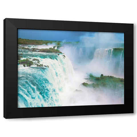 Iguazu Falls, Brazil Black Modern Wood Framed Art Print with Double Matting by Frank, Krahmer