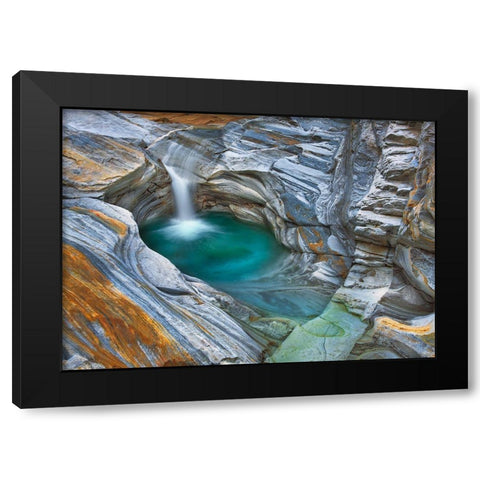 Valle Verzasca, Switzerland Black Modern Wood Framed Art Print with Double Matting by Frank, Krahmer