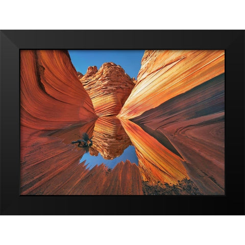 The Wave in Vermillion Cliffs, Arizona Black Modern Wood Framed Art Print by Frank, Krahmer