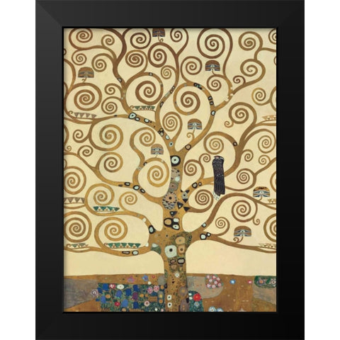 The Tree of Life Black Modern Wood Framed Art Print by Klimt, Gustav