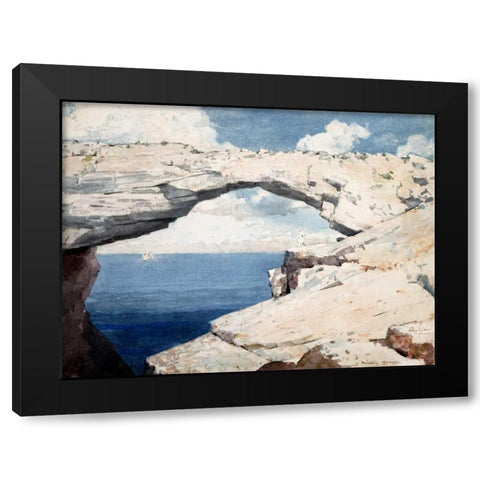 Glass Windows, Bahamas  Black Modern Wood Framed Art Print by Homer, Winslow