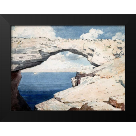 Glass Windows, Bahamas  Black Modern Wood Framed Art Print by Homer, Winslow