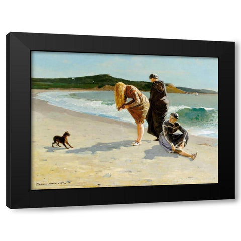 Eagle Head, Manchester, Massachusetts Black Modern Wood Framed Art Print with Double Matting by Homer, Winslow