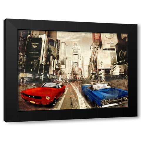 Horse Power Black Modern Wood Framed Art Print by Baldo, Ivan