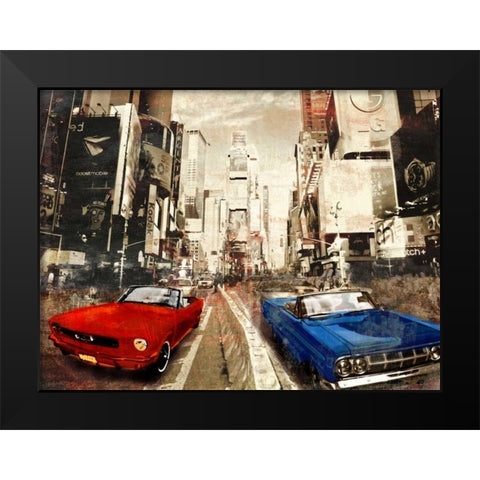 Horse Power Black Modern Wood Framed Art Print by Baldo, Ivan