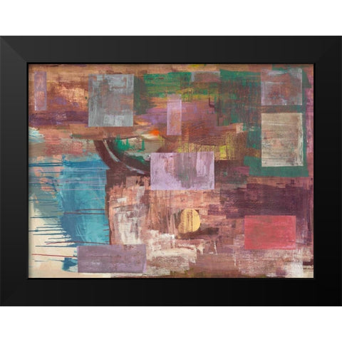 Kaleidos Black Modern Wood Framed Art Print by Corrado, Italo