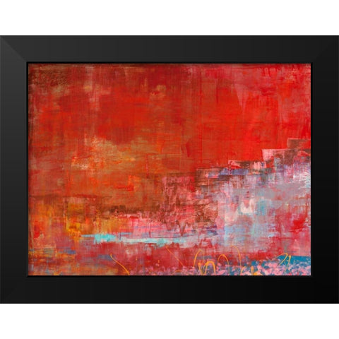 Mare di luce Black Modern Wood Framed Art Print by Corrado, Italo