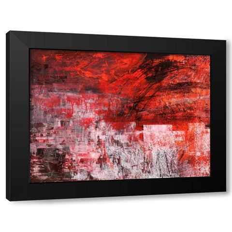 Rosso tramonto Black Modern Wood Framed Art Print by Corrado, Italo