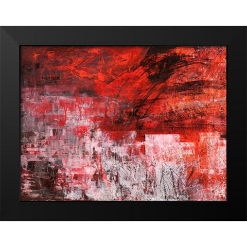 Rosso tramonto Black Modern Wood Framed Art Print by Corrado, Italo