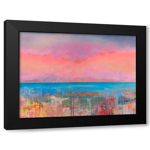 Tramonto infinito Black Modern Wood Framed Art Print by Corrado, Italo