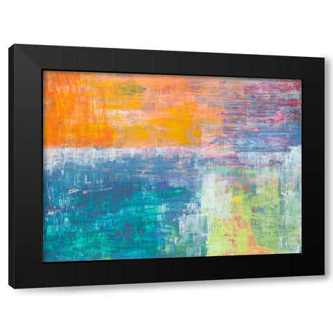 Sole Cielo Mare Black Modern Wood Framed Art Print by Corrado, Italo
