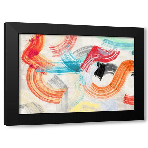 Sudden Motion Black Modern Wood Framed Art Print with Double Matting by Ikeda, Haru