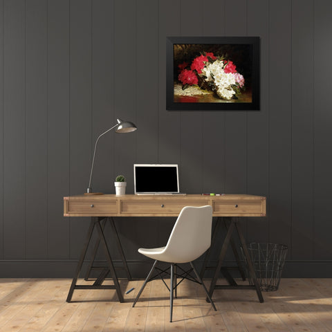 Azaleas Black Modern Wood Framed Art Print by Fitz Marshall, John