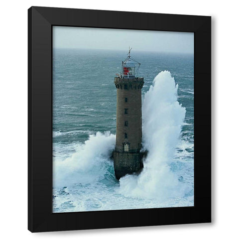 Kereon Black Modern Wood Framed Art Print with Double Matting by Guichard, Jean