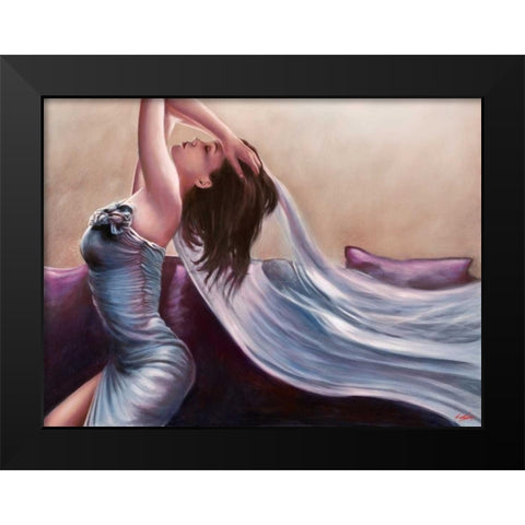 Cristelle Black Modern Wood Framed Art Print by Silver, John