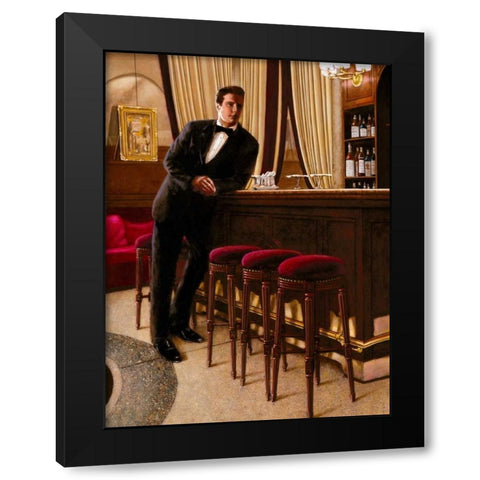 In the Mood for Love I Black Modern Wood Framed Art Print by Silver, John