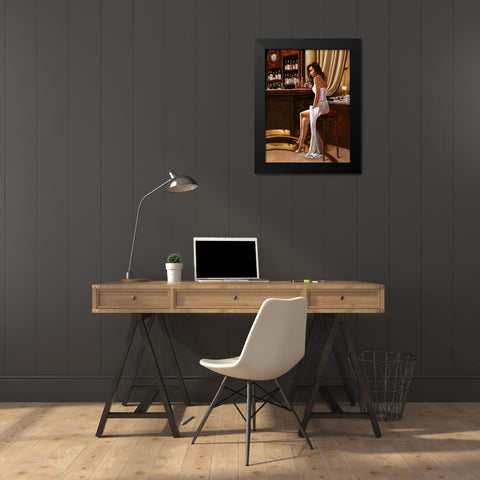 In the Mood for Love II Black Modern Wood Framed Art Print by Silver, John
