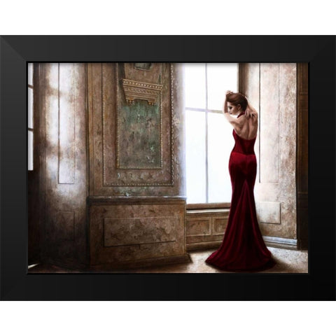 At the Palace Black Modern Wood Framed Art Print by Silver, John