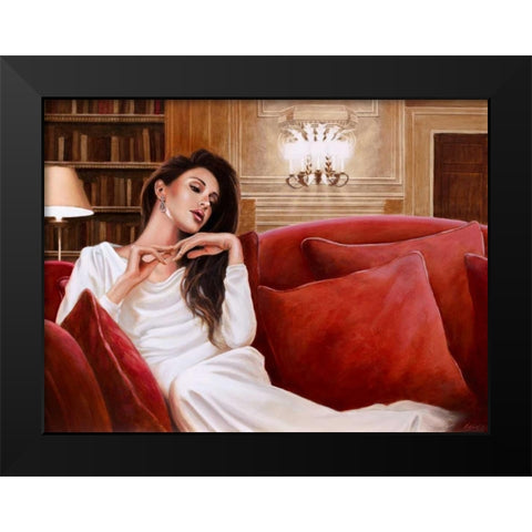 A sweet memory Black Modern Wood Framed Art Print by Silver, John