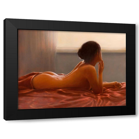 Morning Light Black Modern Wood Framed Art Print by Silver, John