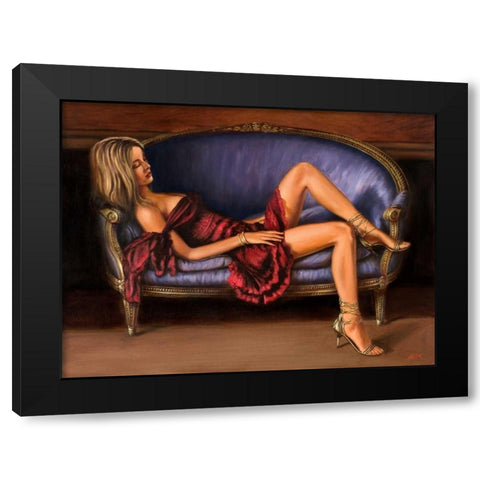 Velvet Black Modern Wood Framed Art Print by Silver, John