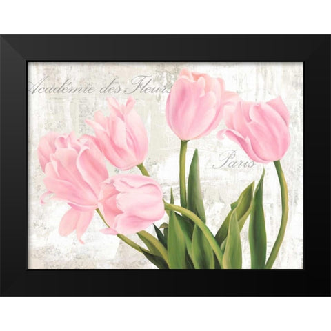 Academie des Fleurs Black Modern Wood Framed Art Print by Thomlinson, Jenny
