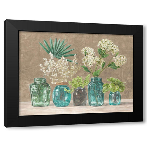 Spring Arrangement II - neutral Black Modern Wood Framed Art Print by Thomlinson, Jenny
