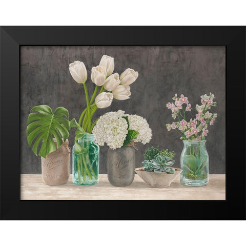 Spring Arrangement I Black Modern Wood Framed Art Print by Thomlinson, Jenny