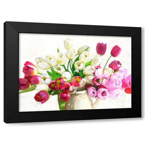 Bouquet on white background Black Modern Wood Framed Art Print with Double Matting by Parr, Kelly