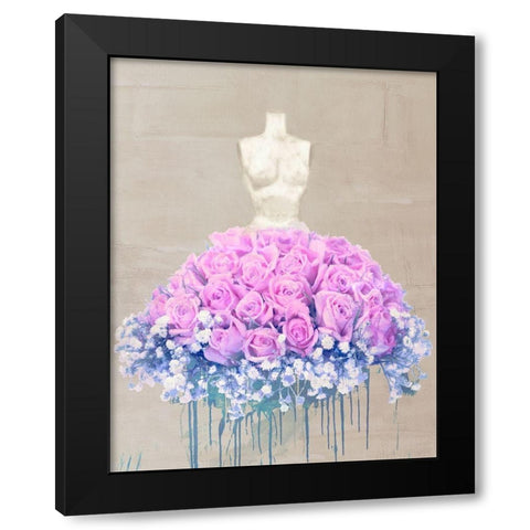 Dressed in Flowers II Black Modern Wood Framed Art Print with Double Matting by Parr, Kelly