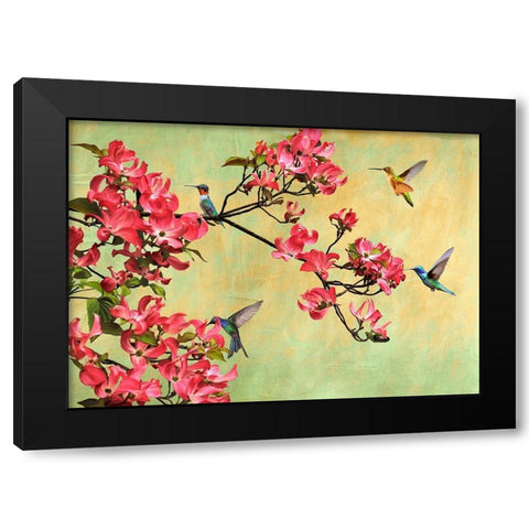 Flower Branch Black Modern Wood Framed Art Print by Parr, Kelly