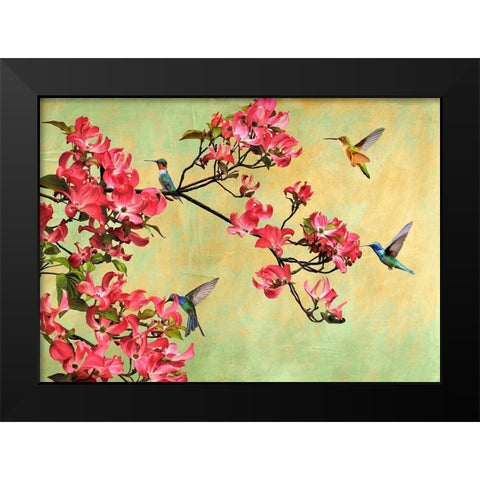 Flower Branch Black Modern Wood Framed Art Print by Parr, Kelly