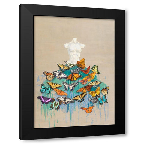 Dress of Butterflies I Black Modern Wood Framed Art Print with Double Matting by Parr, Kelly