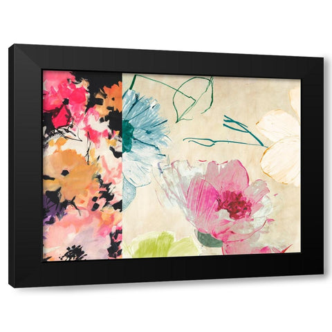 Happy Floral Composition I Black Modern Wood Framed Art Print with Double Matting by Parr, Kelly