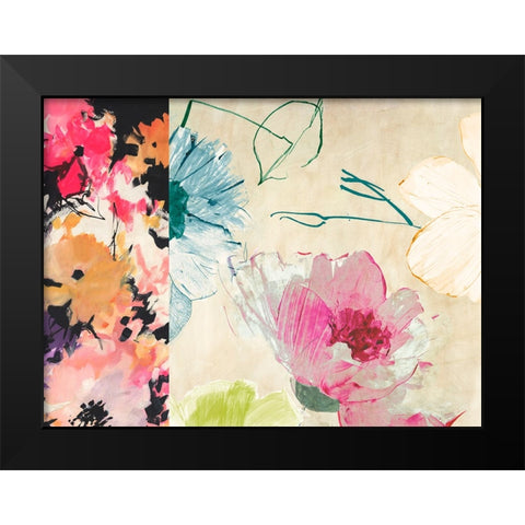 Happy Floral Composition I Black Modern Wood Framed Art Print by Parr, Kelly