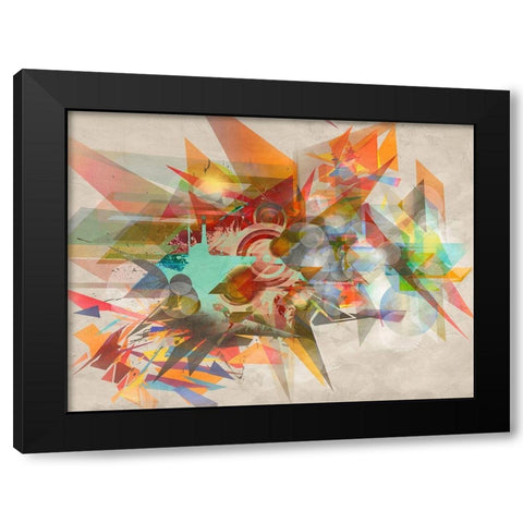 Machinery in Motion Black Modern Wood Framed Art Print by Kaj, Rama