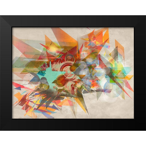 Machinery in Motion Black Modern Wood Framed Art Print by Kaj, Rama