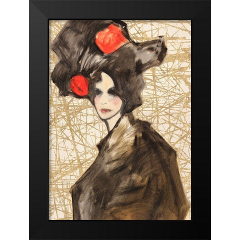 Asian Deity (detail) Black Modern Wood Framed Art Print by Kumi
