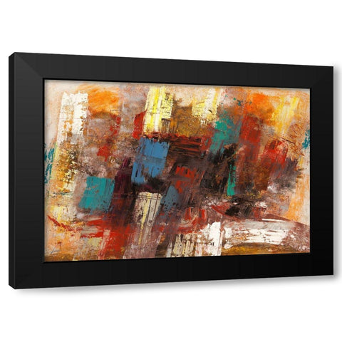 Gemme Black Modern Wood Framed Art Print with Double Matting by Lucas