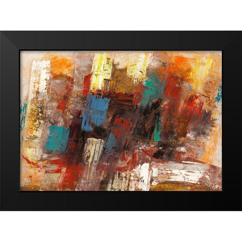 Gemme Black Modern Wood Framed Art Print by Lucas
