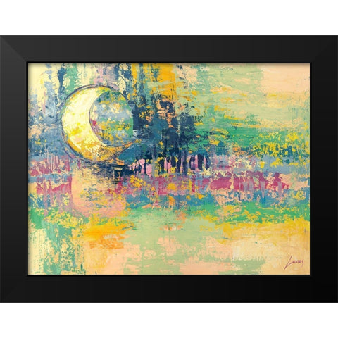 Riflessi di Luna Black Modern Wood Framed Art Print by Lucas