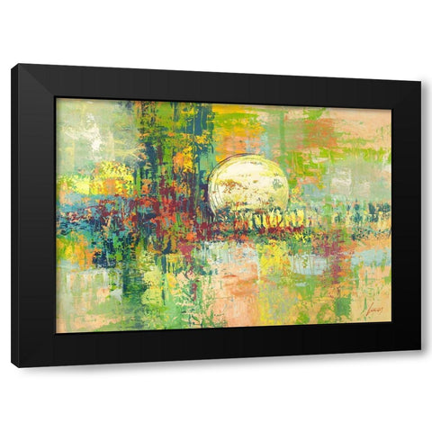 Luna piena Black Modern Wood Framed Art Print with Double Matting by Lucas