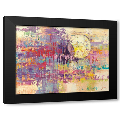 Luna crescente Black Modern Wood Framed Art Print by Lucas