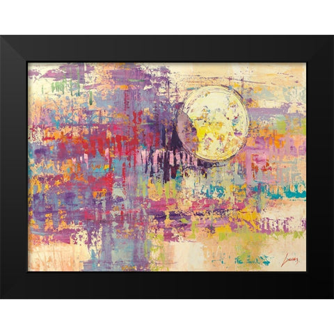 Luna crescente Black Modern Wood Framed Art Print by Lucas