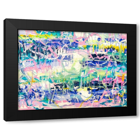 Ipanema Black Modern Wood Framed Art Print by Lucas