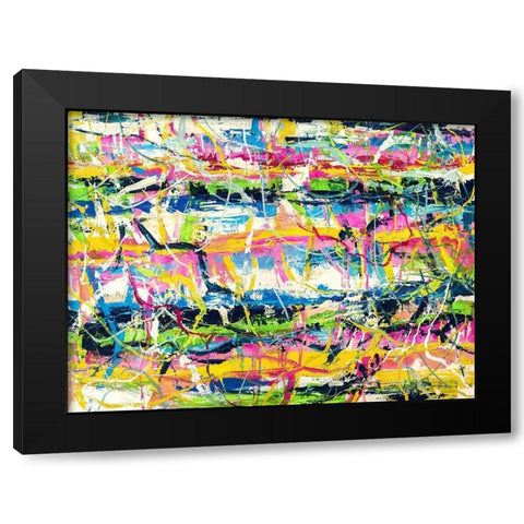 Rio Black Modern Wood Framed Art Print with Double Matting by Lucas