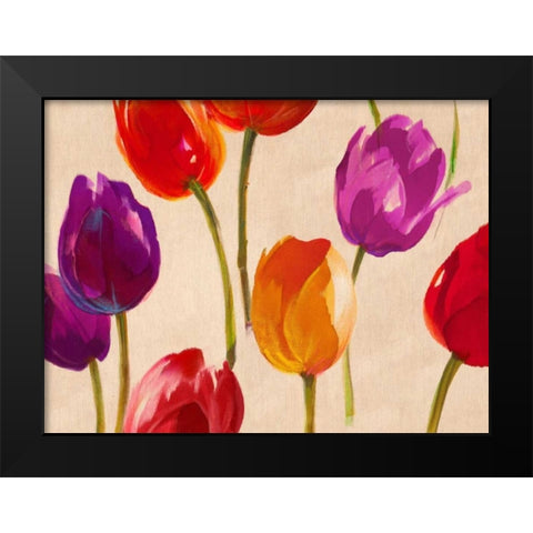 Tulip Funk Black Modern Wood Framed Art Print by Villa, Luca