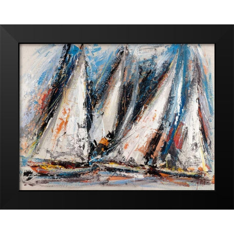 Vele nel cielo Black Modern Wood Framed Art Print by Florio, Luigi