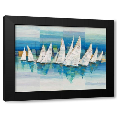 Oceano Black Modern Wood Framed Art Print by Florio, Luigi