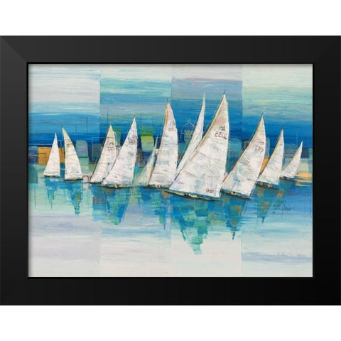 Oceano Black Modern Wood Framed Art Print by Florio, Luigi